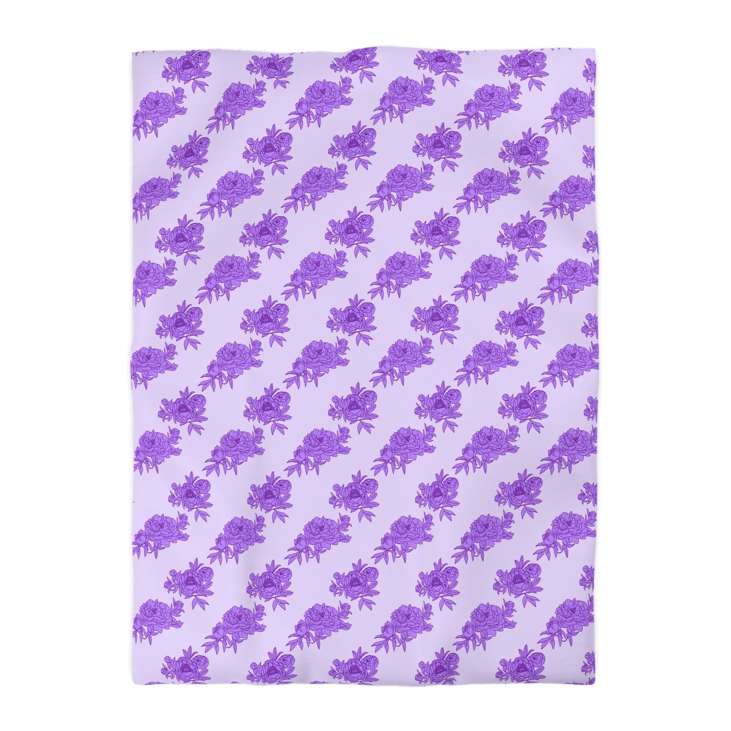 Royal Orchid Peonies Microfiber Duvet Cover