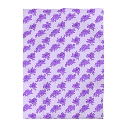 Royal Orchid Peonies Microfiber Duvet Cover