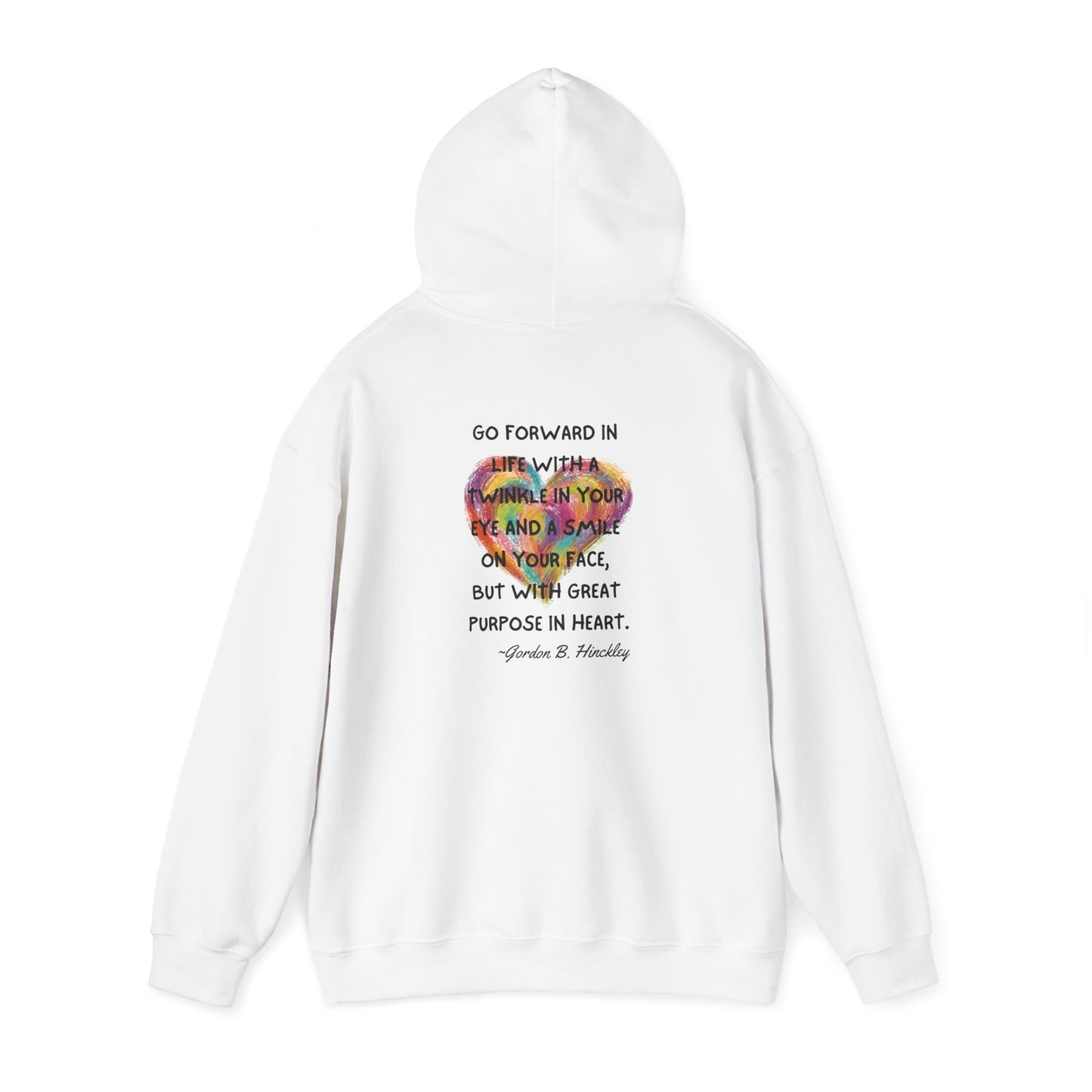 Go With Purpose In Heart Heavy Blend™ Hooded Sweatshirt