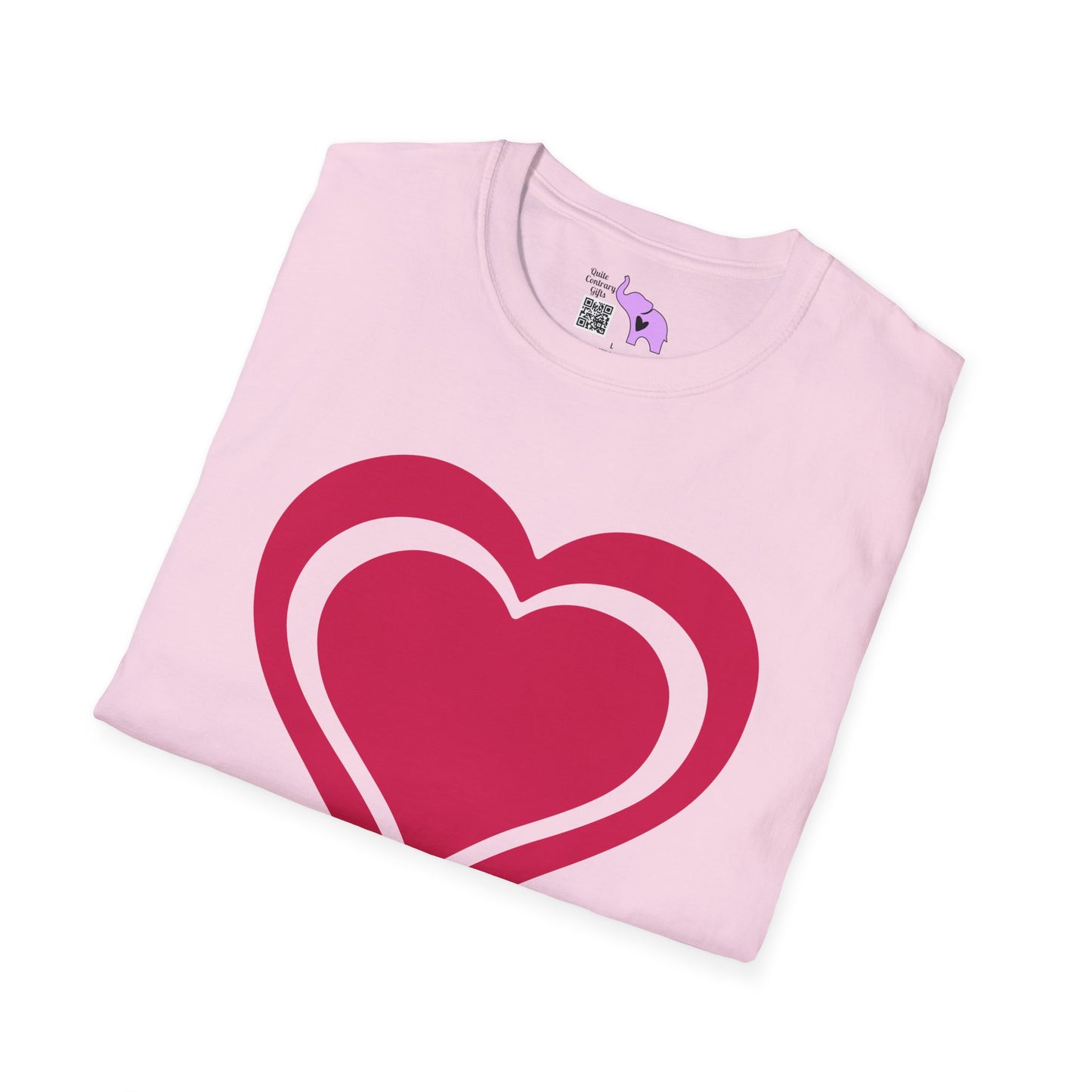 Heart Outline Adult Unisex Tshirt