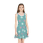 Teal Garden Blooms Girls' Sleeveless Sundress