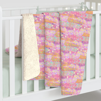 Wild Tropic Collage Fleece Blanket