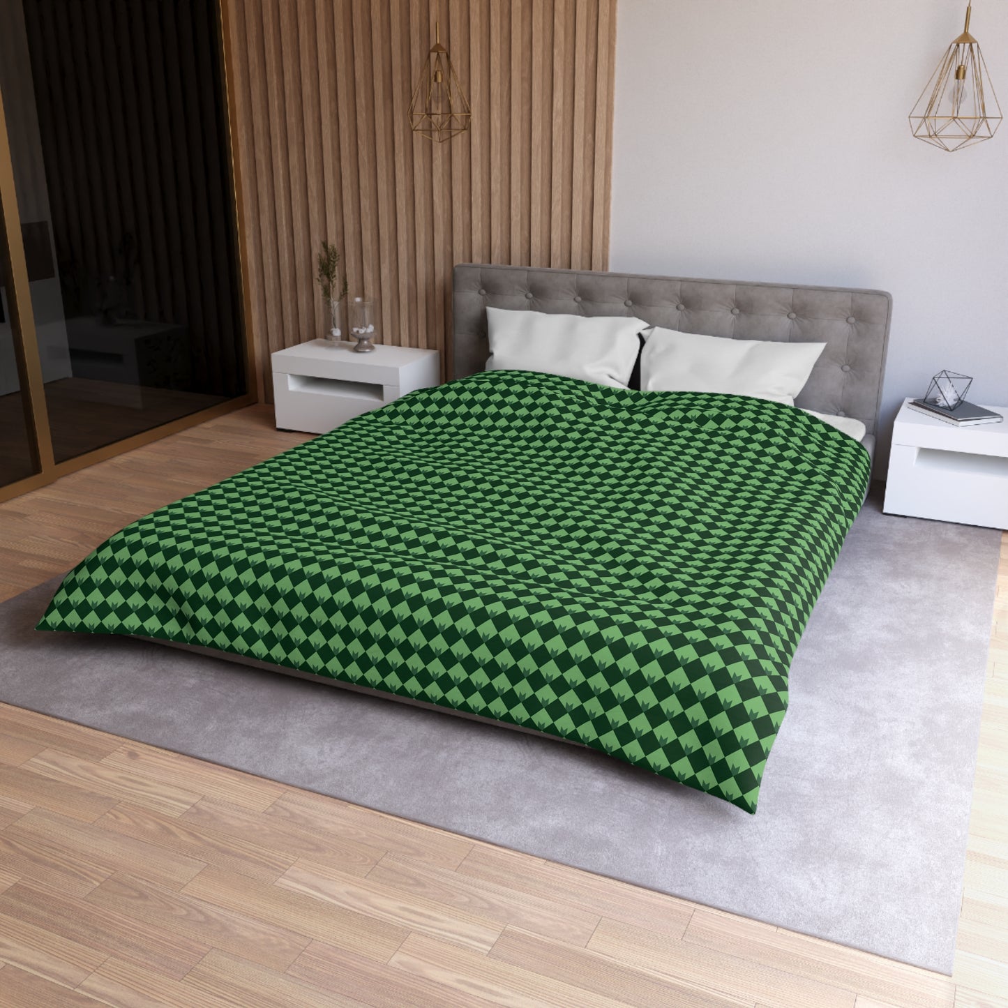 Diamond Bloom- Spruce & Sage Duvet Bedding Set