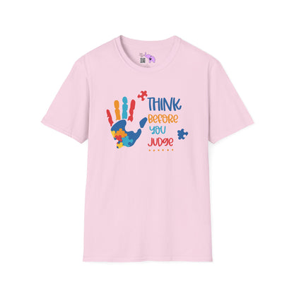 Think Before You Judge Autism Awarness Adult T-shirt