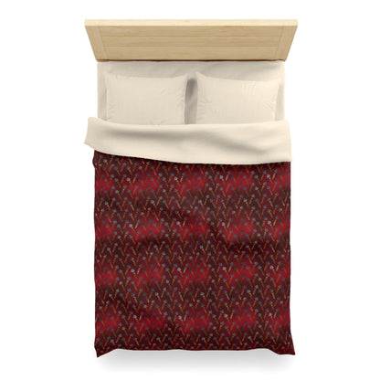 Ruby Night Blossoms Microfiber Duvet Cover