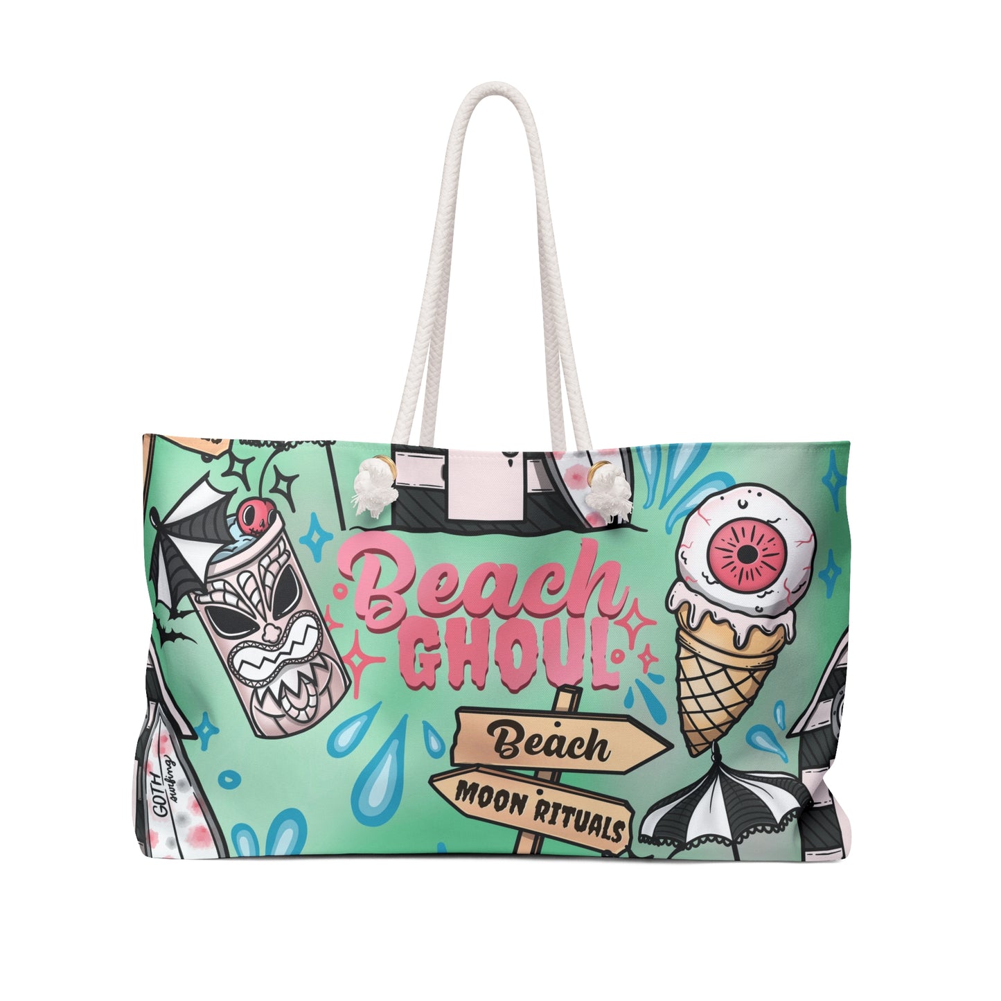Spooky Beach House (Green) Weekender Bag
