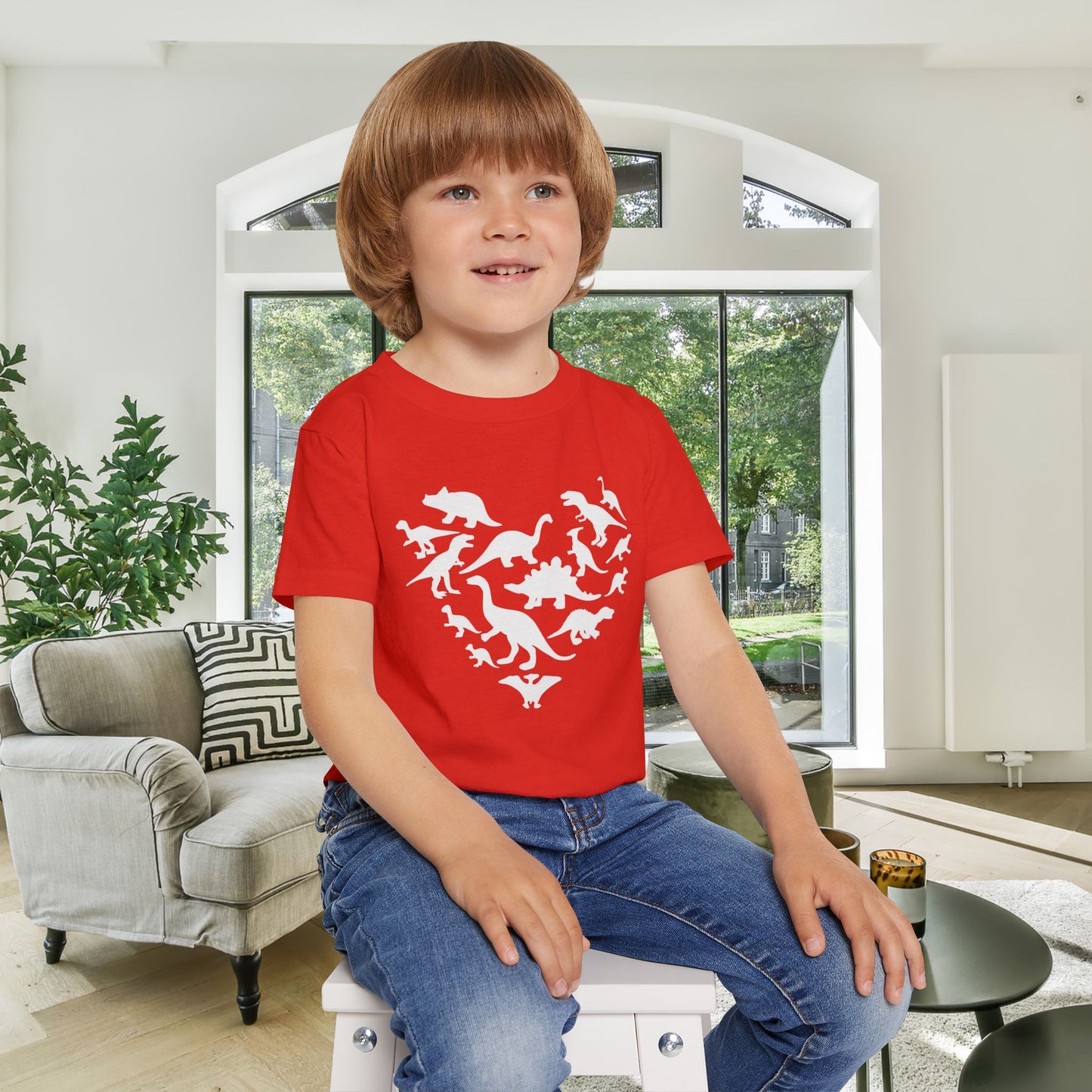 Dinosaur Heart Heavy Cotton™ Toddler T-shirt