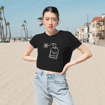Tea Shirt Women's Flowy Cropped Tee