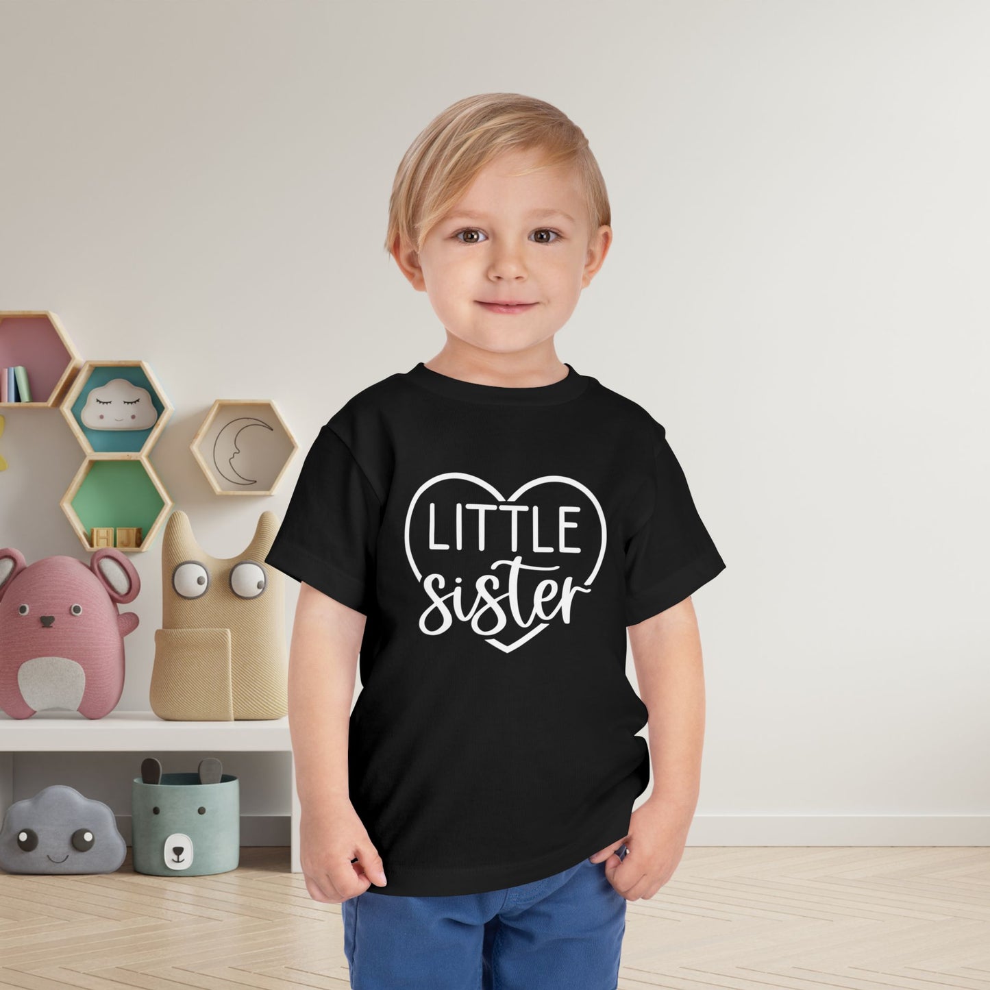 Little Sister (Heart) Toddler Tee