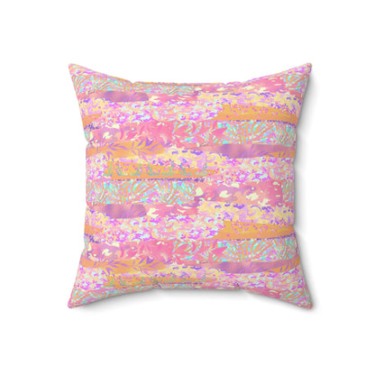 Wild Tropic Collage Throw Pillow