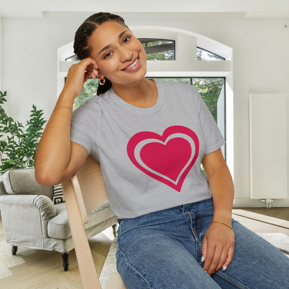 Heart Outline Adult Unisex Tshirt