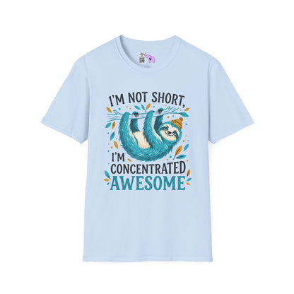 ""I'm Not Short I'm Concentrated Awesome (Sloth on Branch) Adult T-shirt