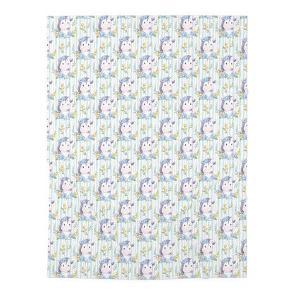 Zebras in Bloom Baby Swaddle Blanket