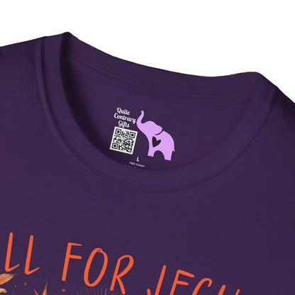 Fall For Jesus He Never Leaves (2) Adult T-shirt