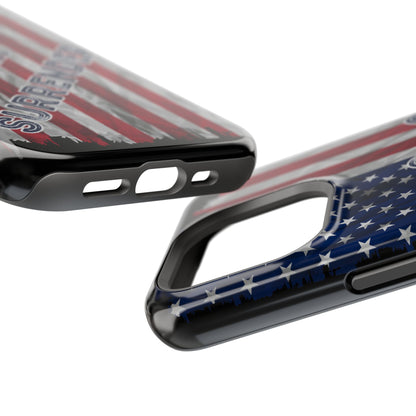 Never Surrender American Flag MagSafe® Compatible Tough Case for iPhone