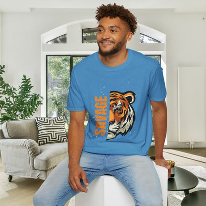 Savage Tiger Adult T-shirt