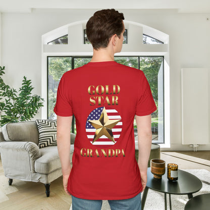 Gold Star Grandpa Forever Proud Adult T-shirt