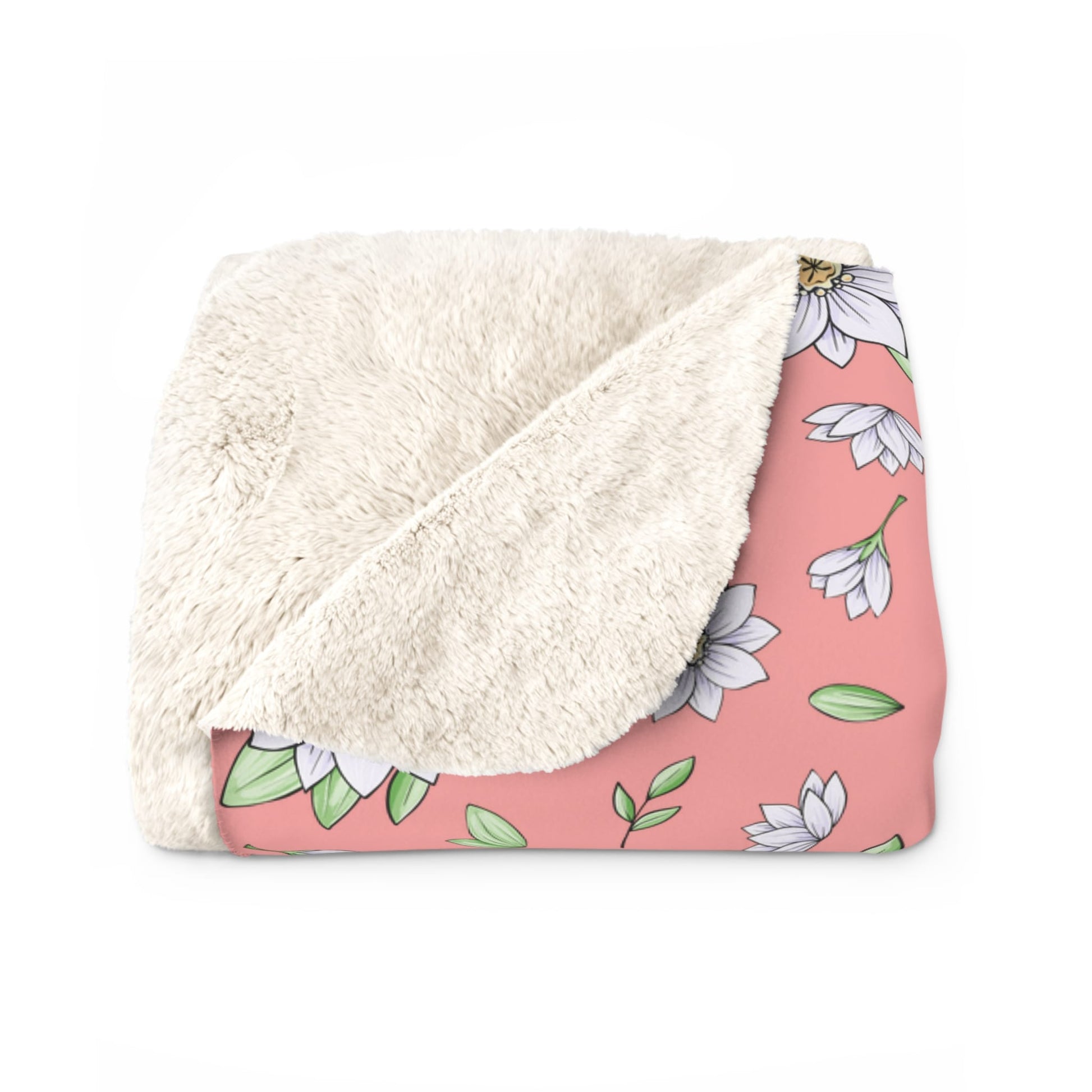 Jasmine Blush Garden Fleece Blanket
