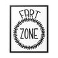 Fart Zone  2 Canvas Wraps, Vertical Frame