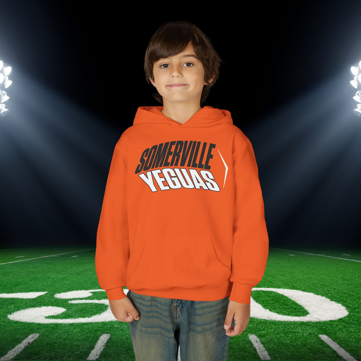 Somerville Yeguas (Angled) Youth Heavy Blend Hoodie