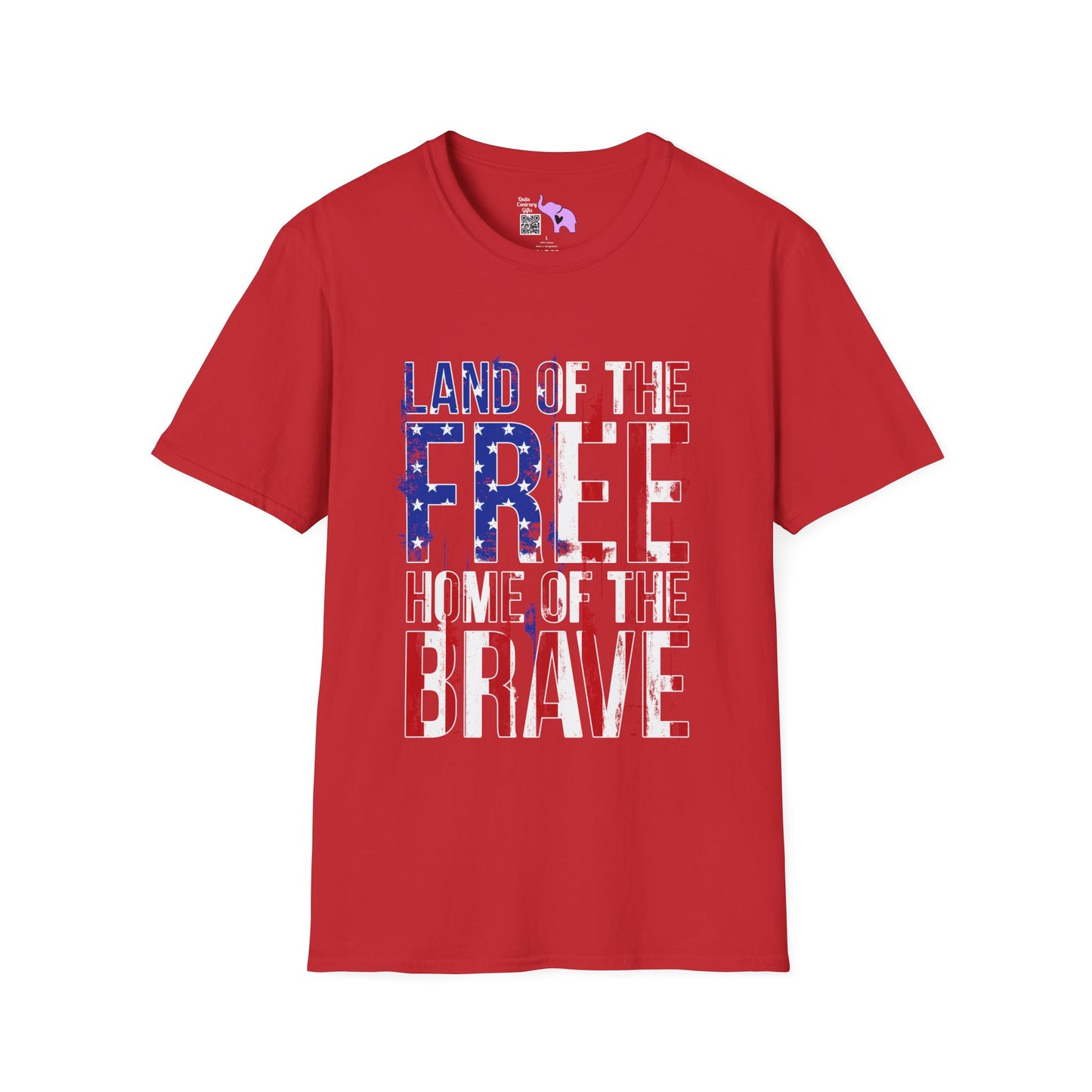 Land of the Free Home of the Brave Adult T-Shirt
