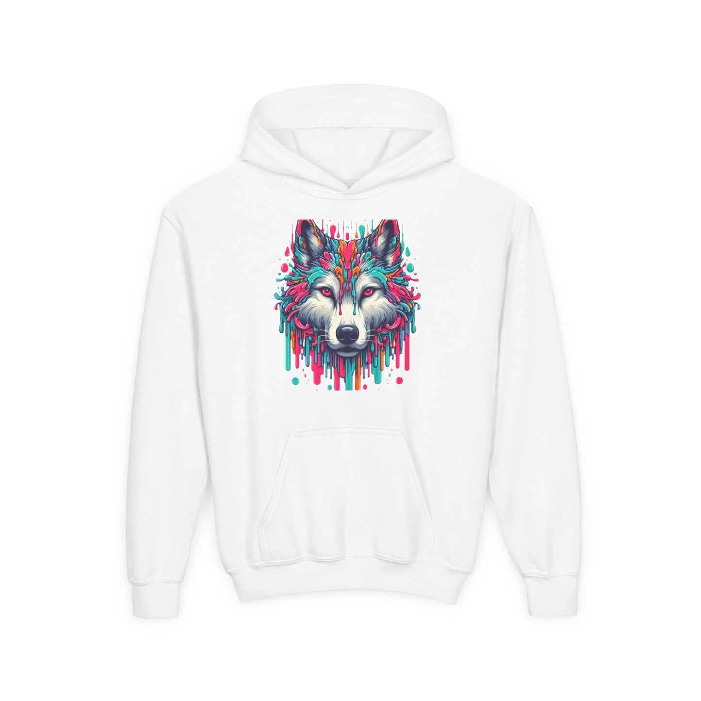Colorful Wolf Youth Hoodie