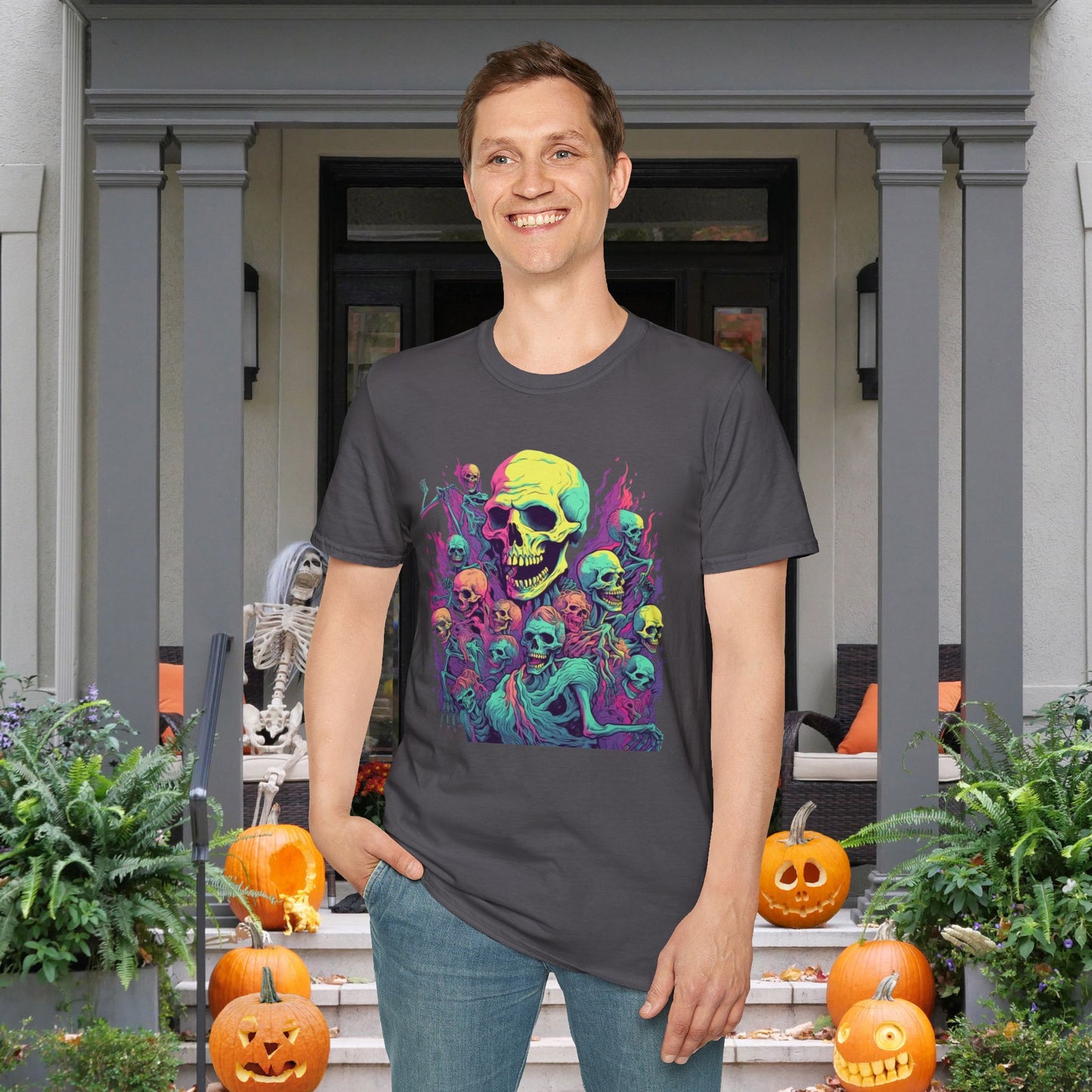 Skeleton Gathering Adult T-shirt
