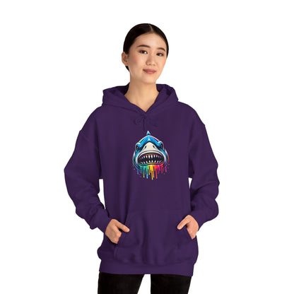 Colorful Shark Heavy Blend™ Hooded Sweatshirt