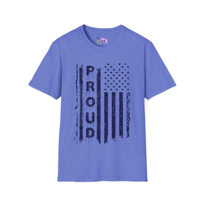 American Proud (Vertical Flag) Adult T-shirt