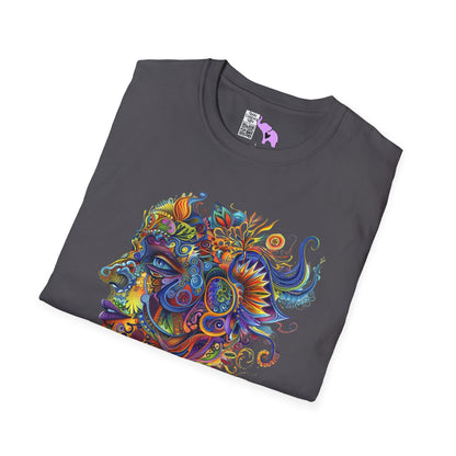 Colorful Paisley Woman Profile Adult T-shirt