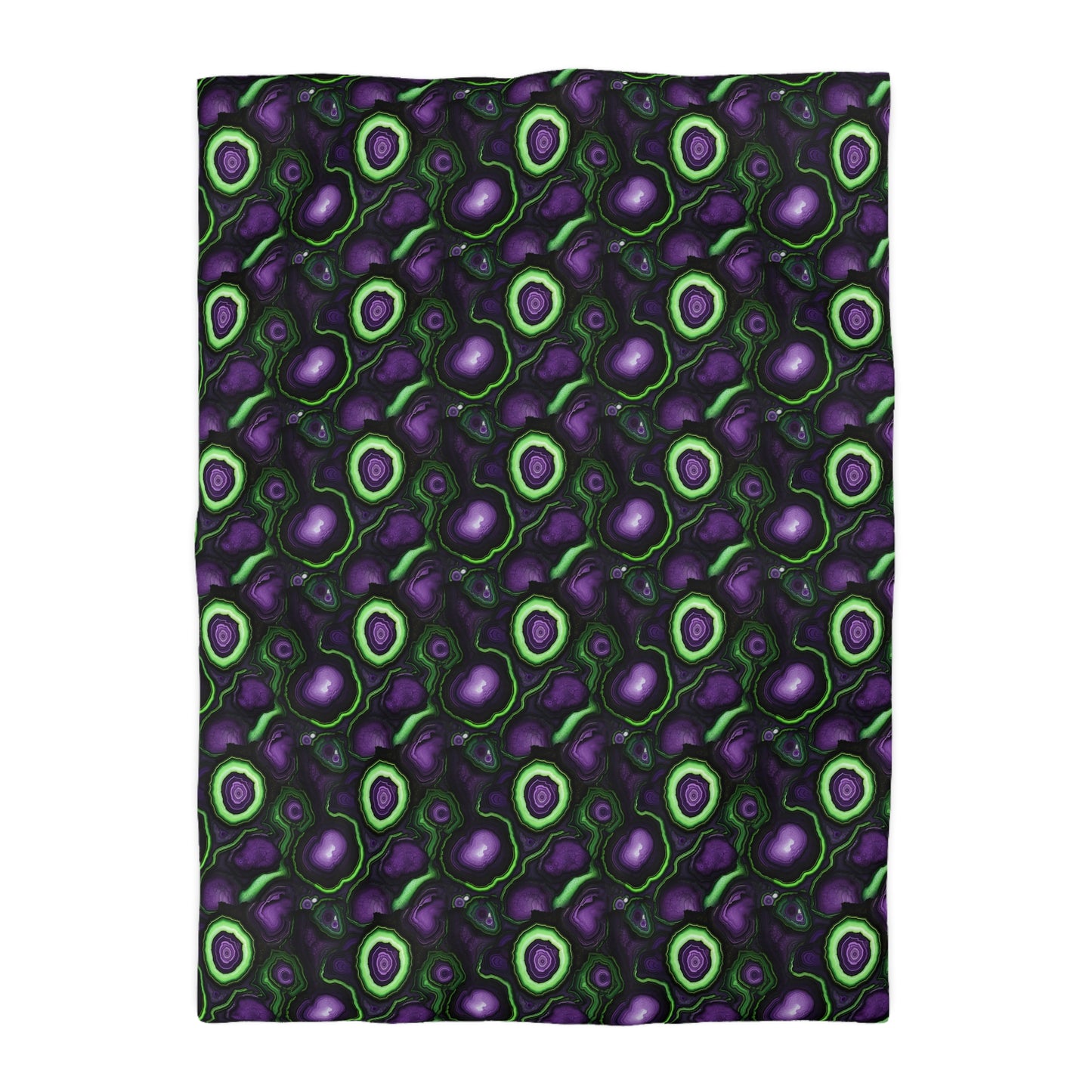 Amethyst & Lime Fracture Microfiber Duvet Cover