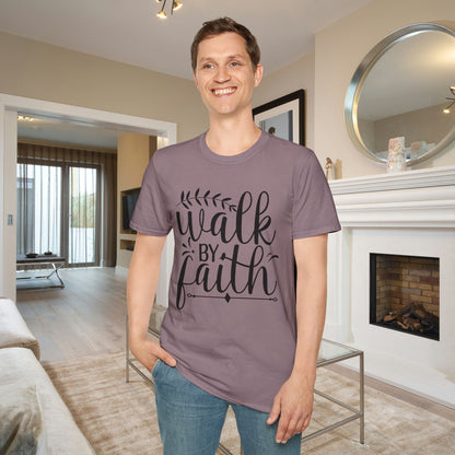 Walk By Faith (2) Adult T-shirt