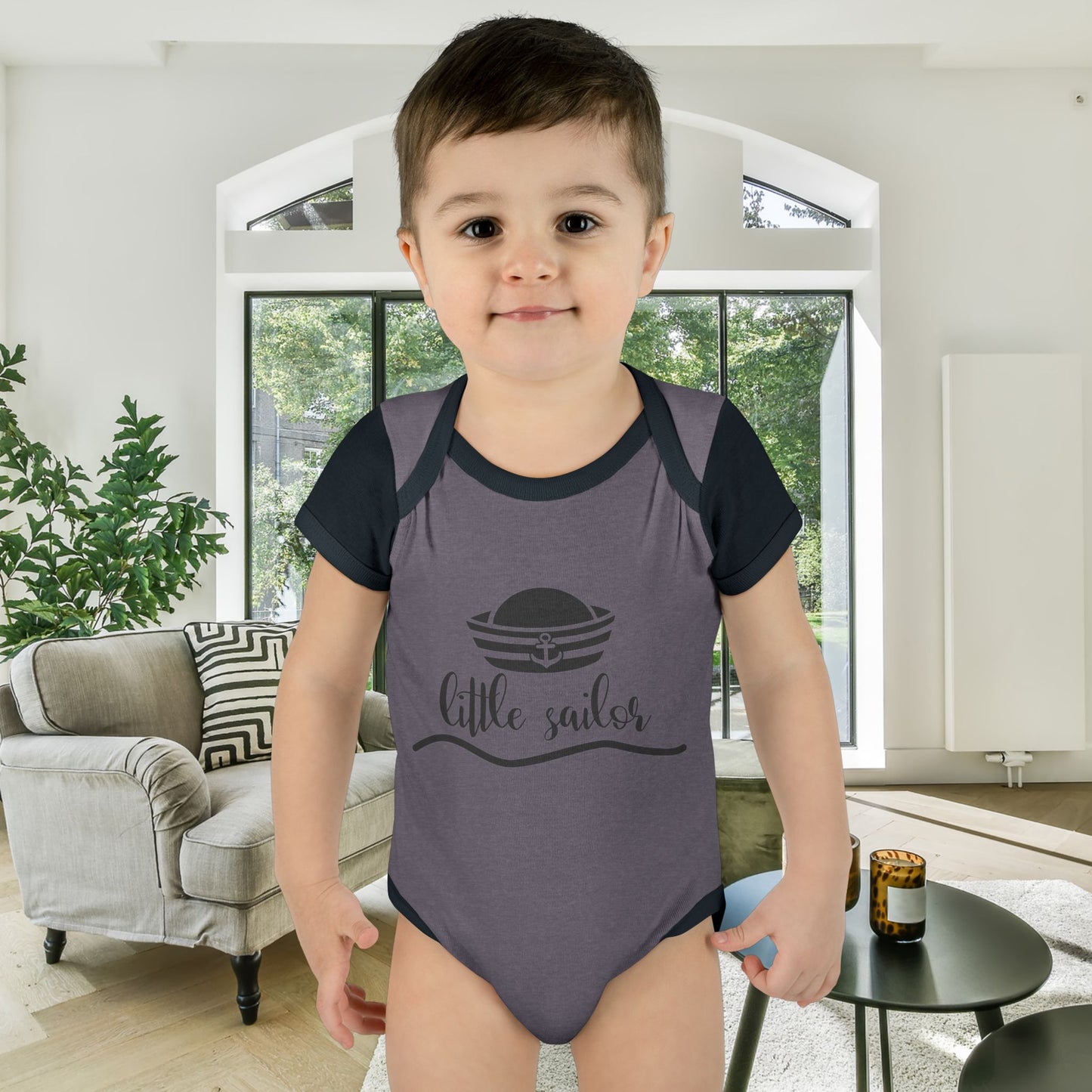 Little Sailor Baby Rib Bodysuit