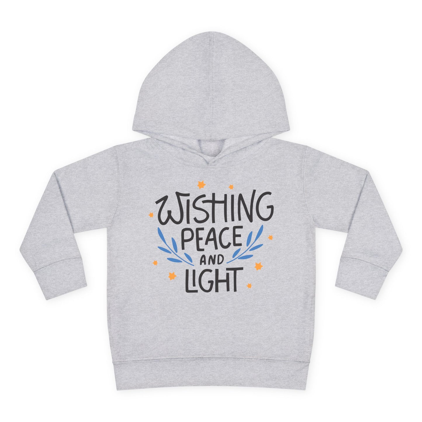 Hanukkah Wishing Peace & Light 3 Toddler Pullover Fleece Hoodie