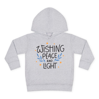 Hanukkah Wishing Peace & Light 3 Toddler Pullover Fleece Hoodie