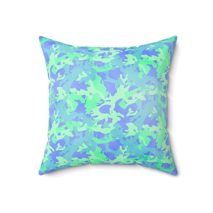 Glacier Grove Camo Throw Pillow