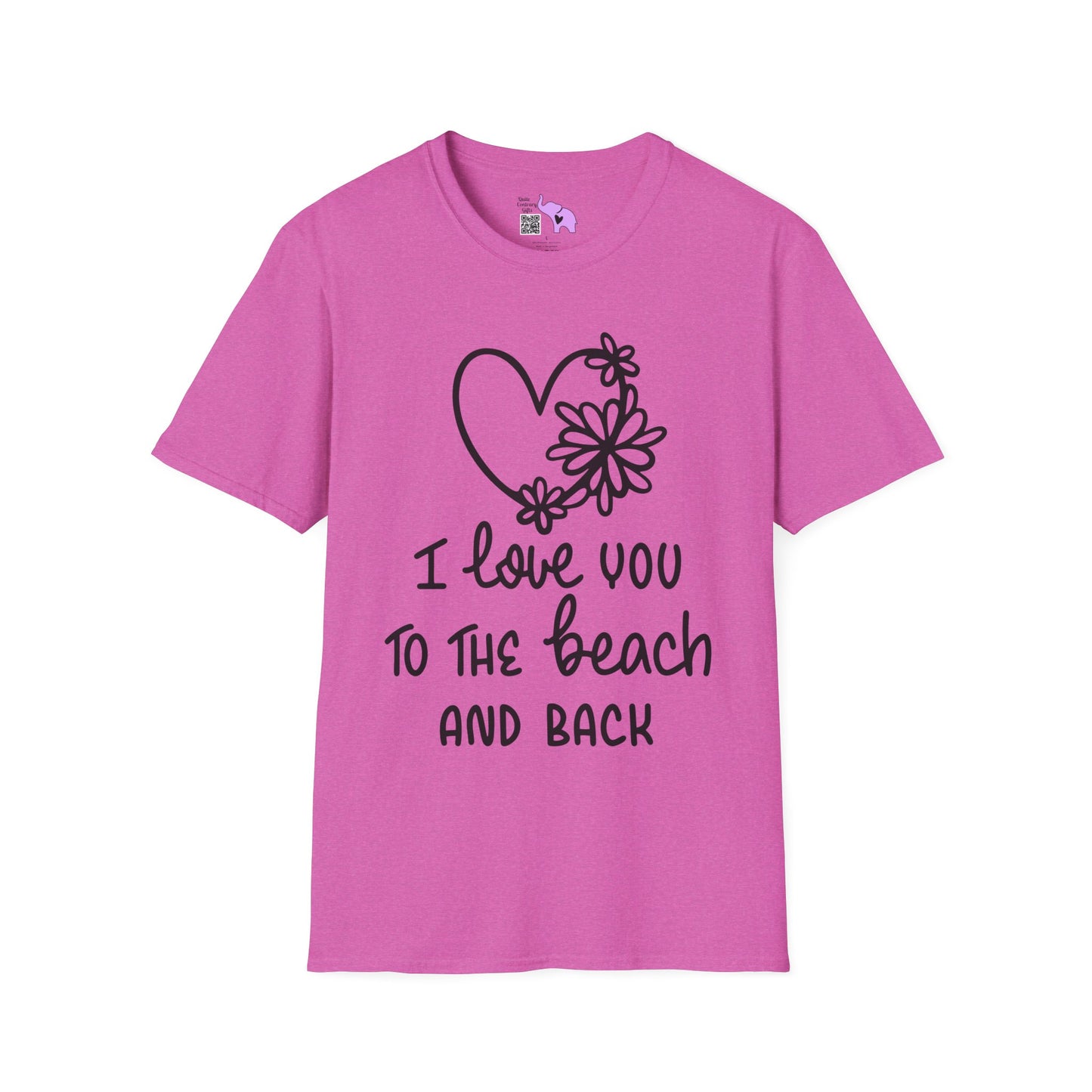 I Love You To The Beach Adult T-shirt