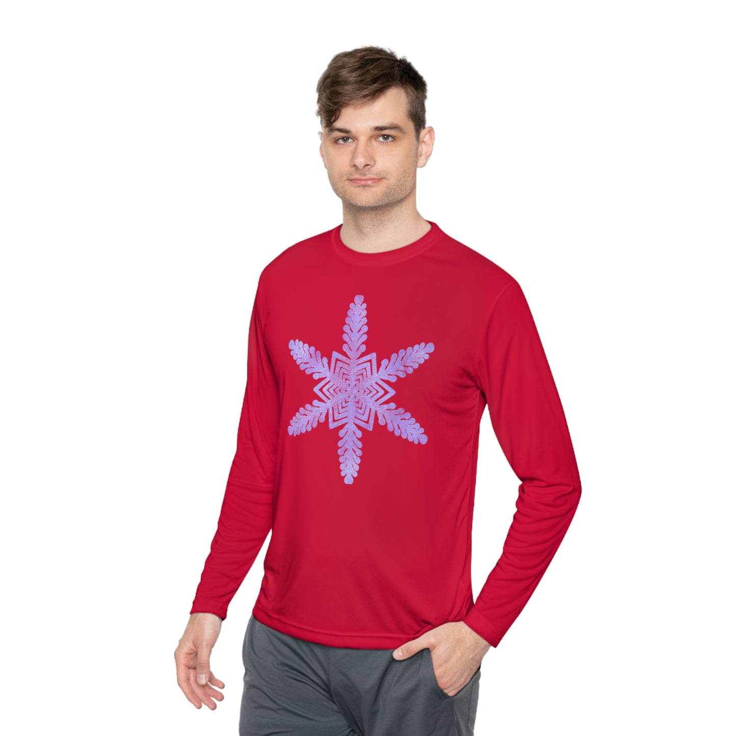 Large Snowflake 2 Adult Long Sleeve Tee