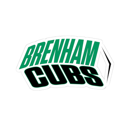 Brenham Cubs (Angled, Black) Kiss-Cut Decal