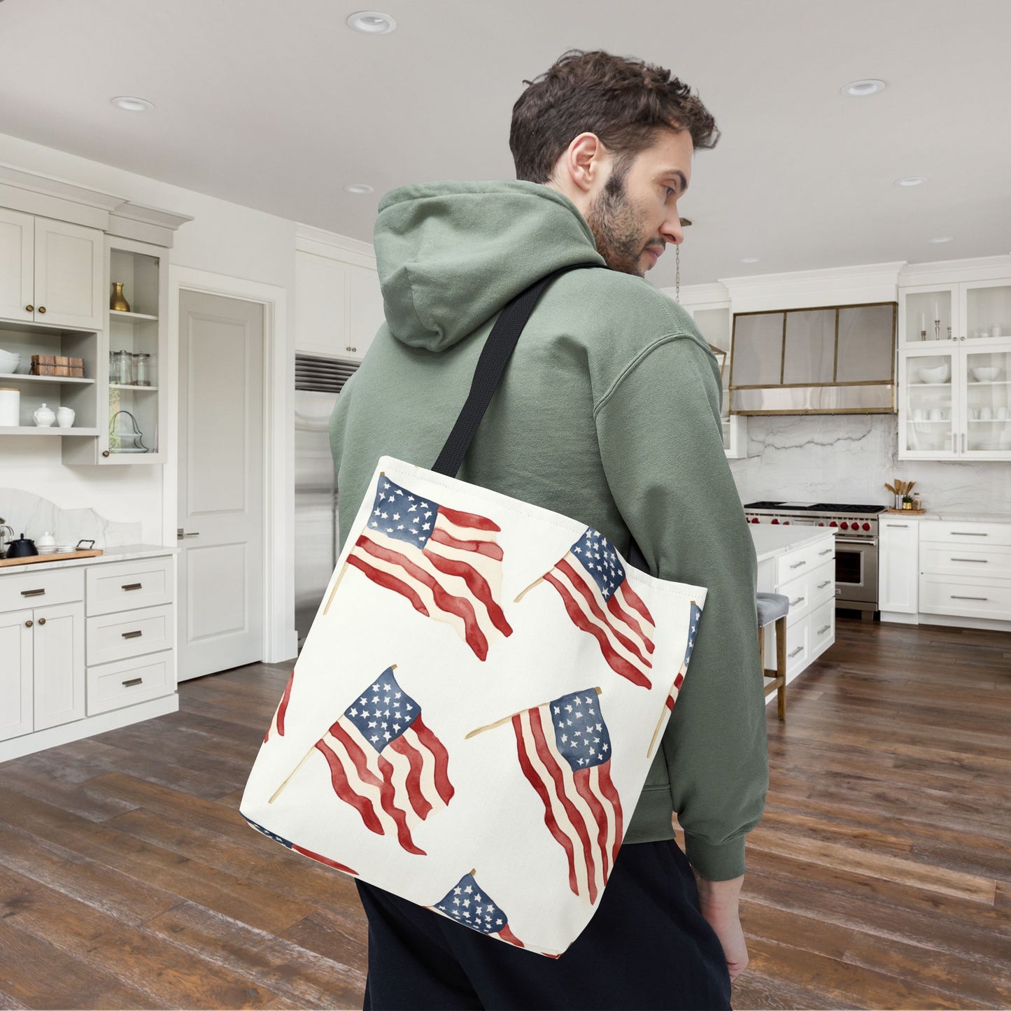 Waves of Freedom Canvas Tote Bag