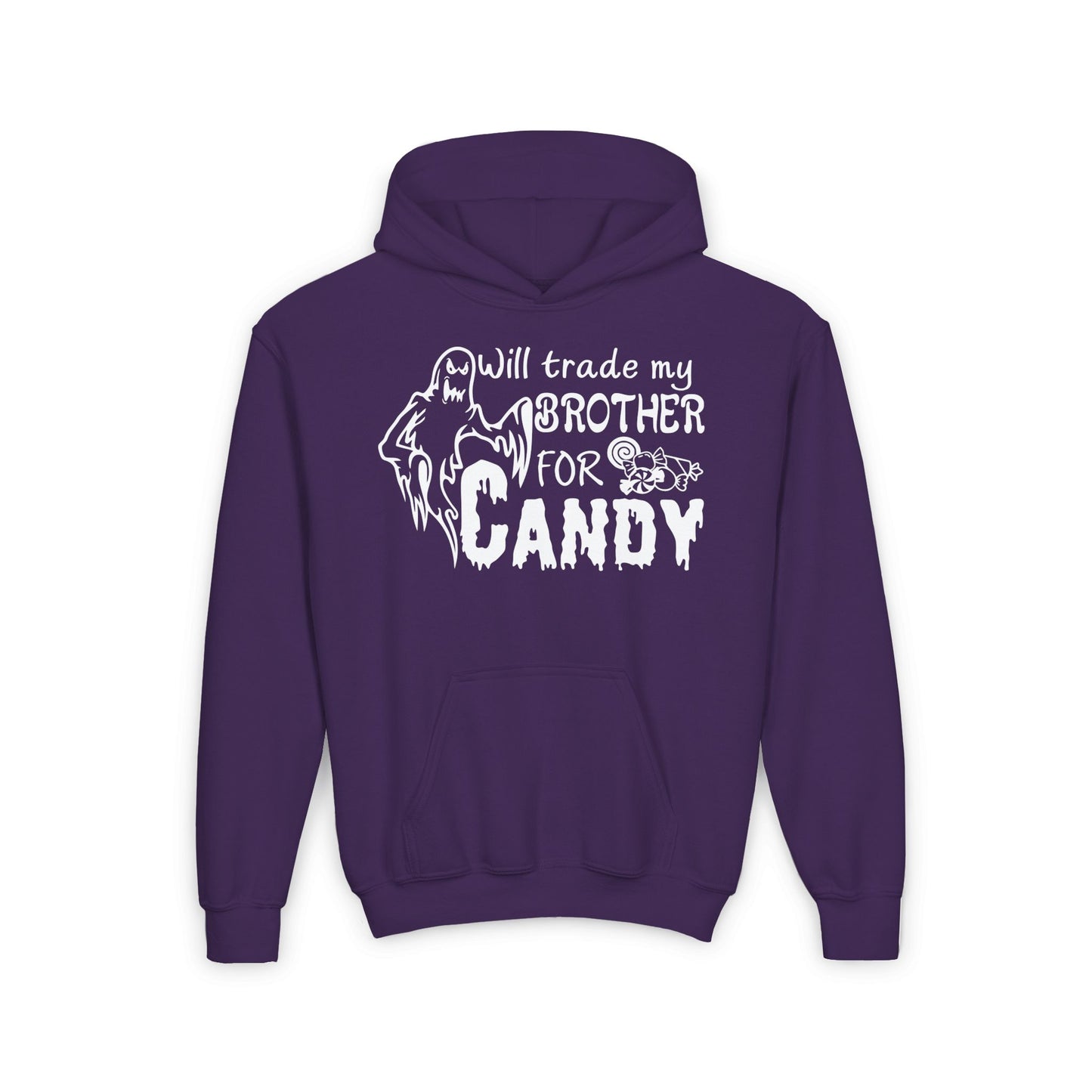 Will Trade My Brother For Candy Youth Heavy Blend Hoodie