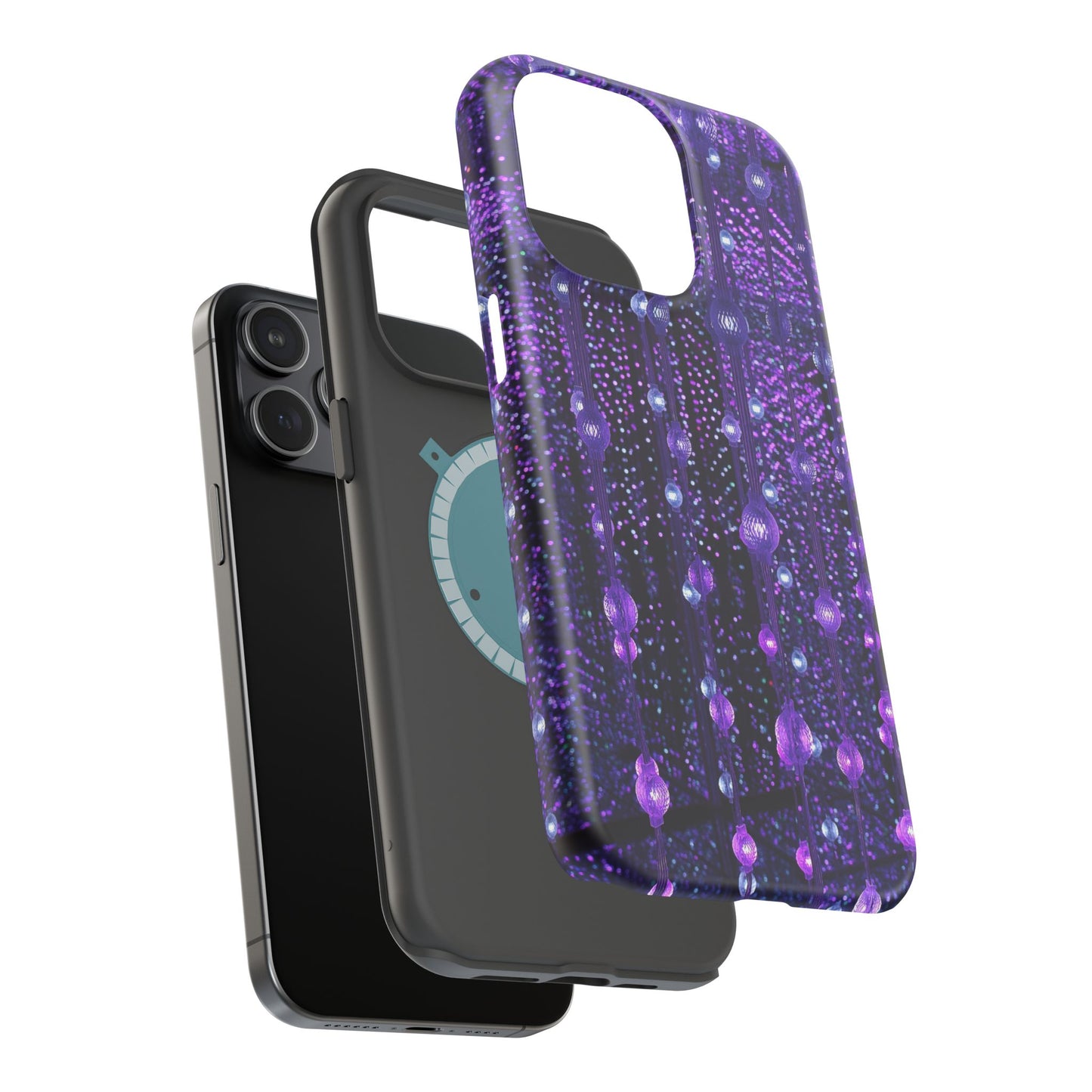 Purple Raindrops MagSafe® Compatible Tough Case for iPhone