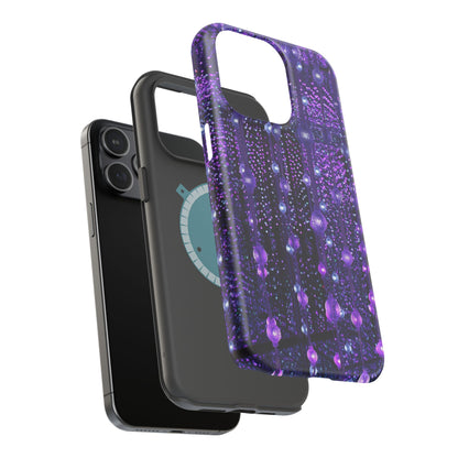 Purple Raindrops MagSafe® Compatible Tough Case for iPhone