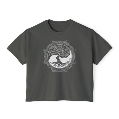 Tree of Life Yin Yang 6 Women's Boxy Tee