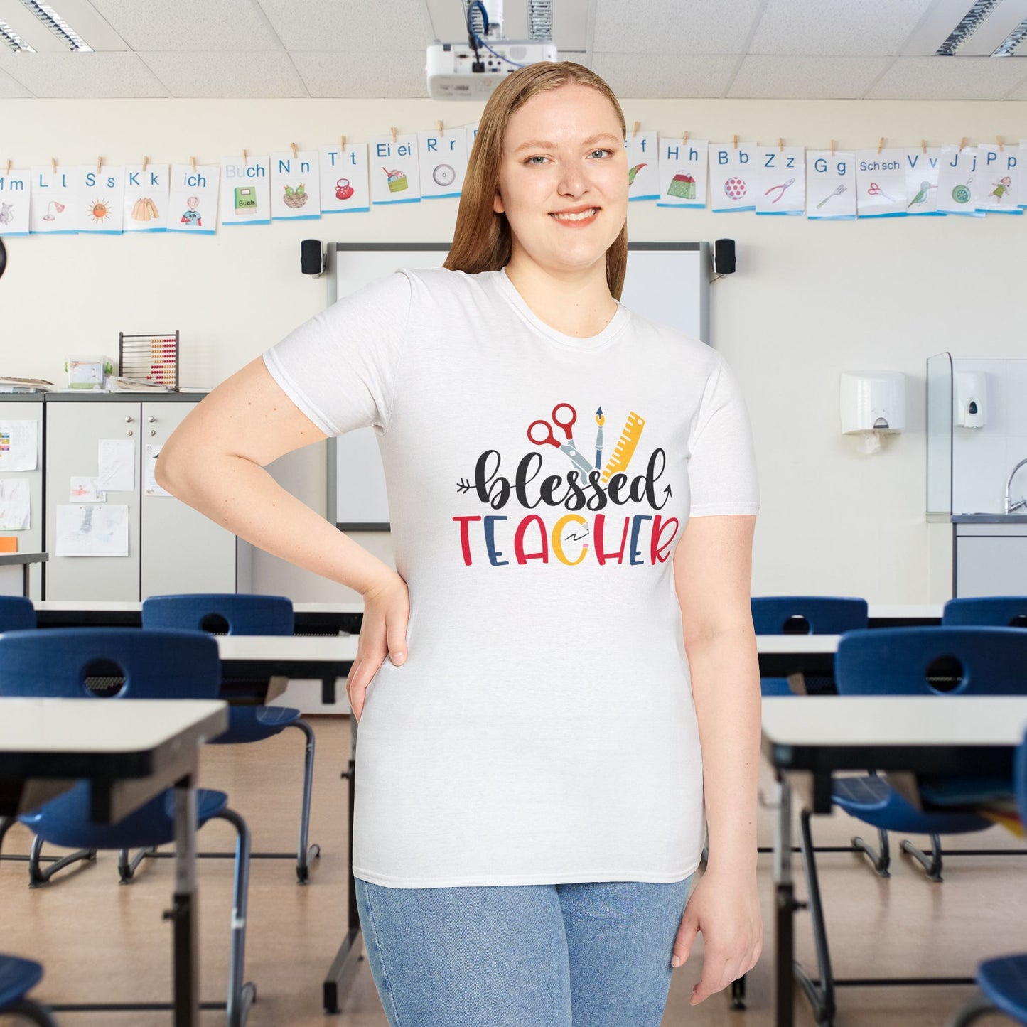 Blessed Teacher Adult T-shirt