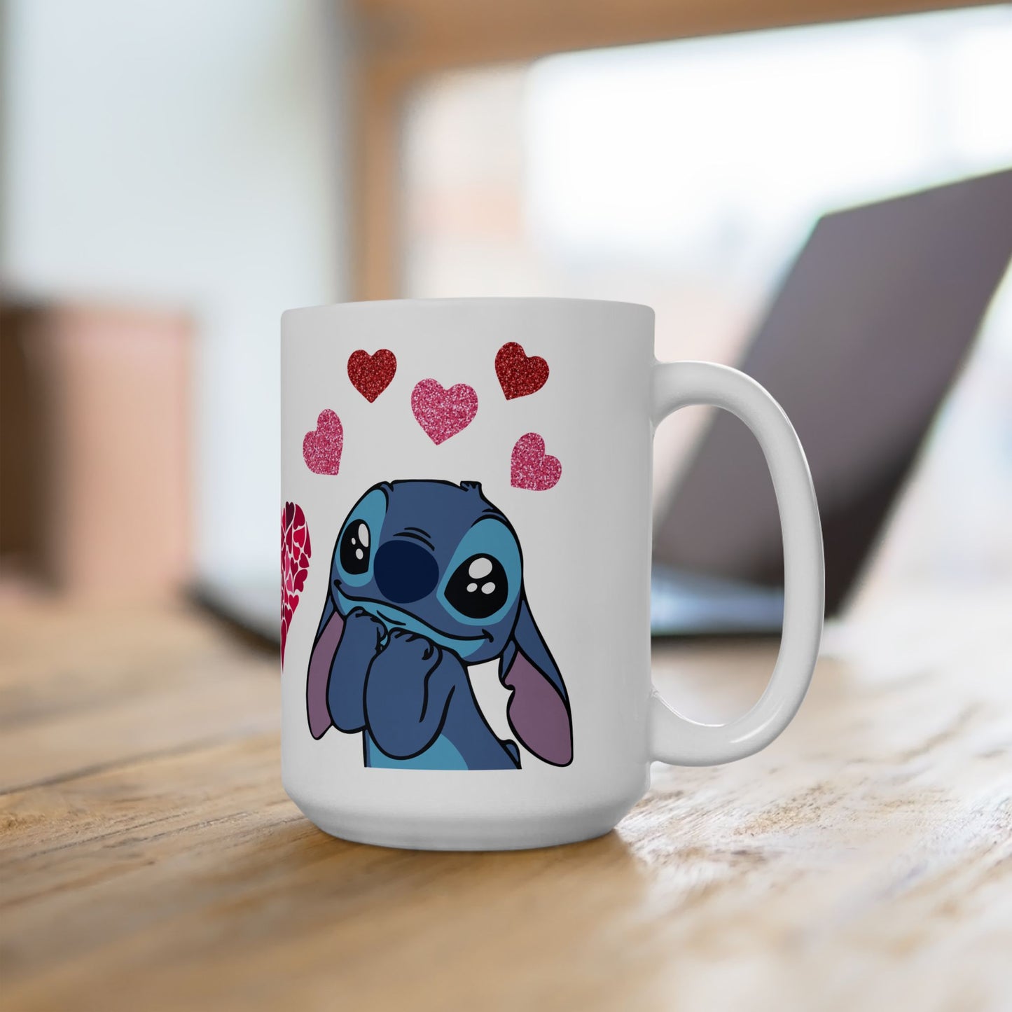 Valentine Stitch Ceramic Mug, (11oz, 15oz)