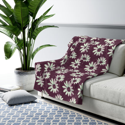 Purple Tide Petals Fleece Blanket