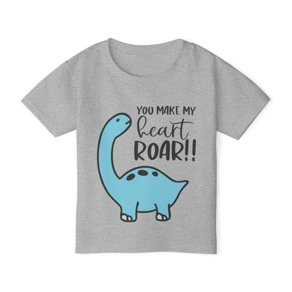 You Make My Heart Roar (Dinosaur) Heavy Cotton™ Toddler T-shirt