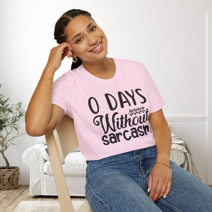 0 Days Without Sarcasm Adult T-shirt