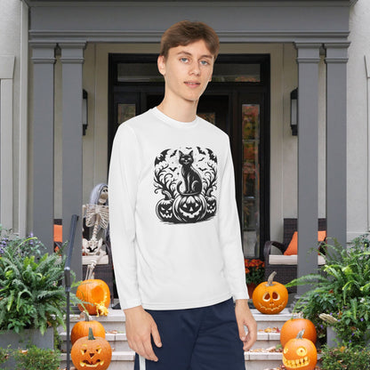 Whiskers at Witching Hour Youth Long Sleeve Tee